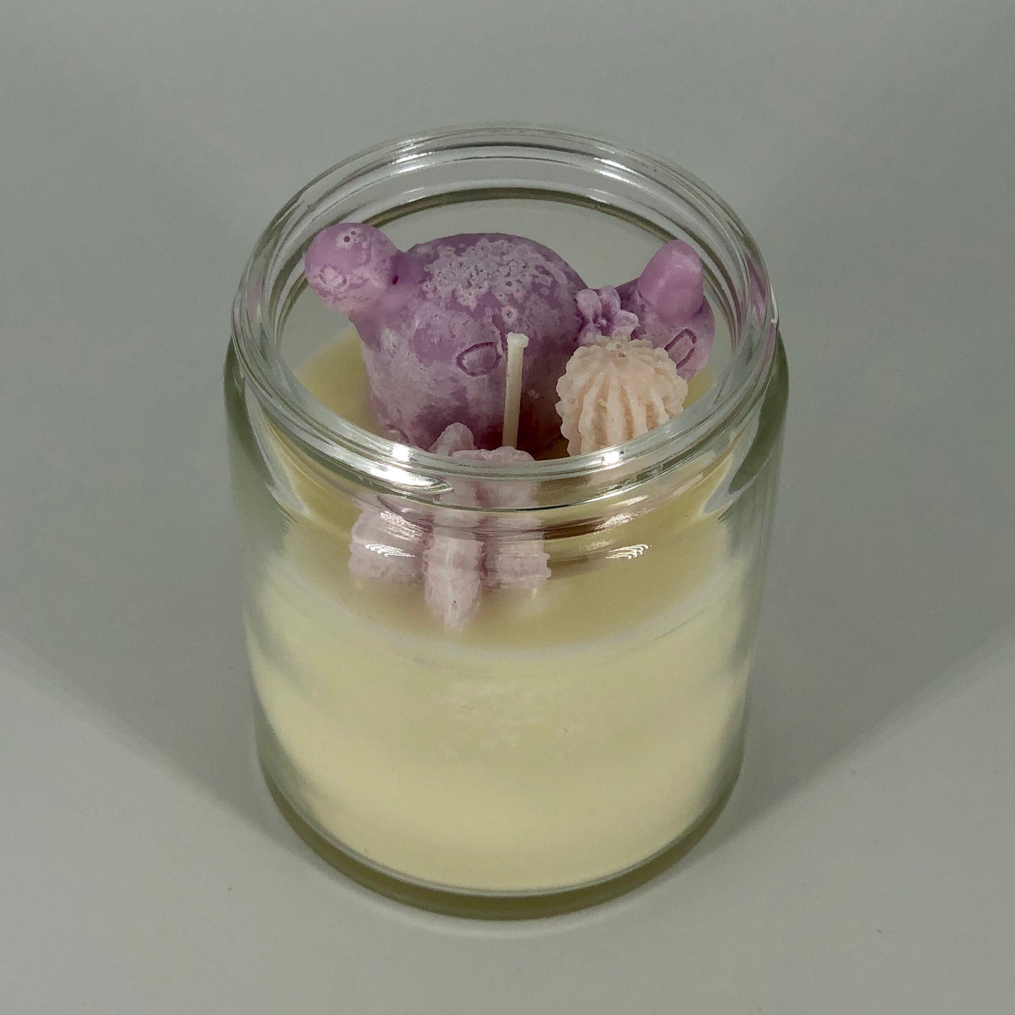 Succulent Soy Candle in Pink and Purple