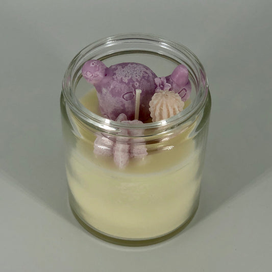 Succulent Soy Candle in Pink and Purple