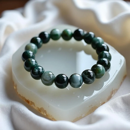 Moss Agate Stretch Bracelet