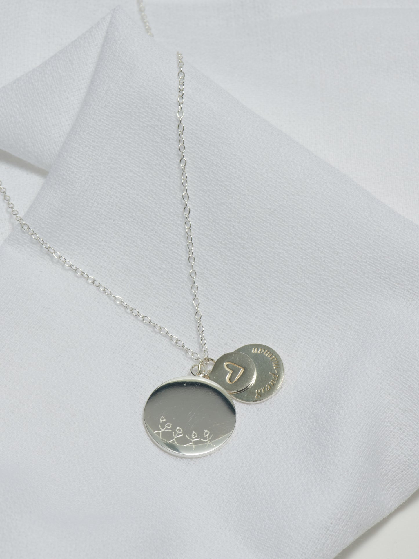 Silver Family Stack Necklace