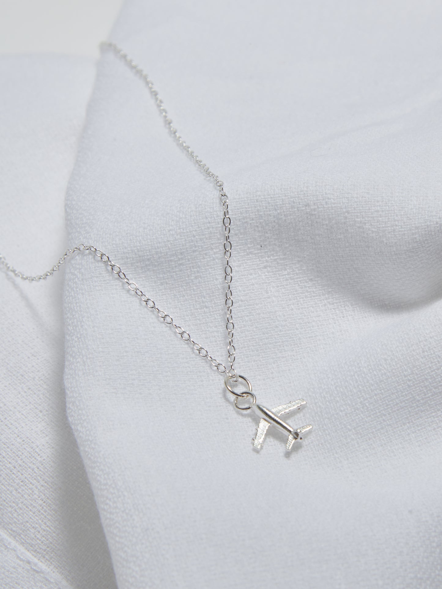 Gold or Silver Airplane Necklace