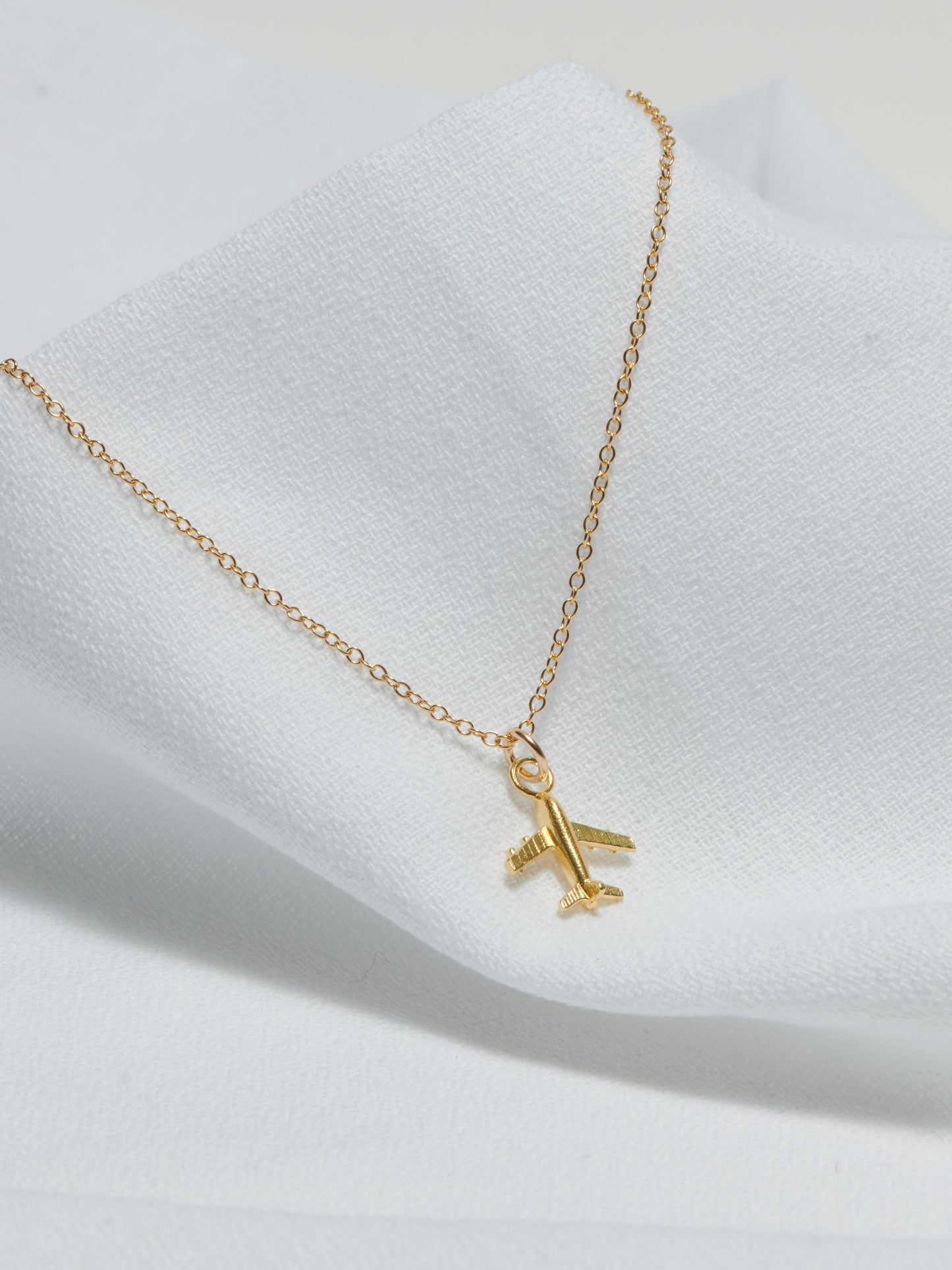 Gold or Silver Airplane Necklace