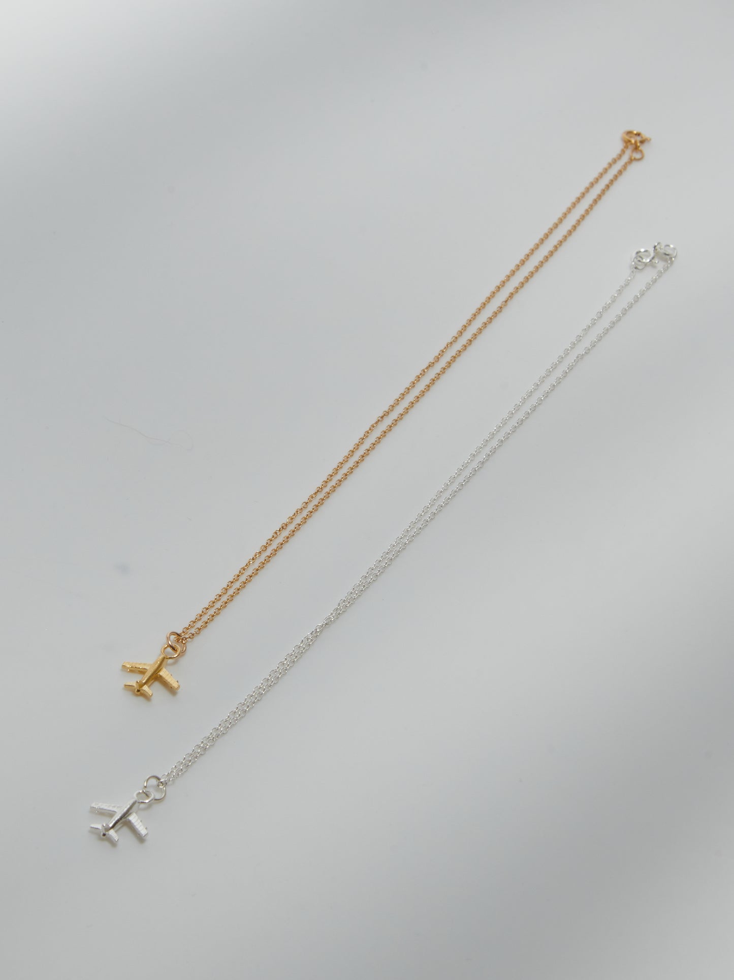 Gold or Silver Airplane Necklace