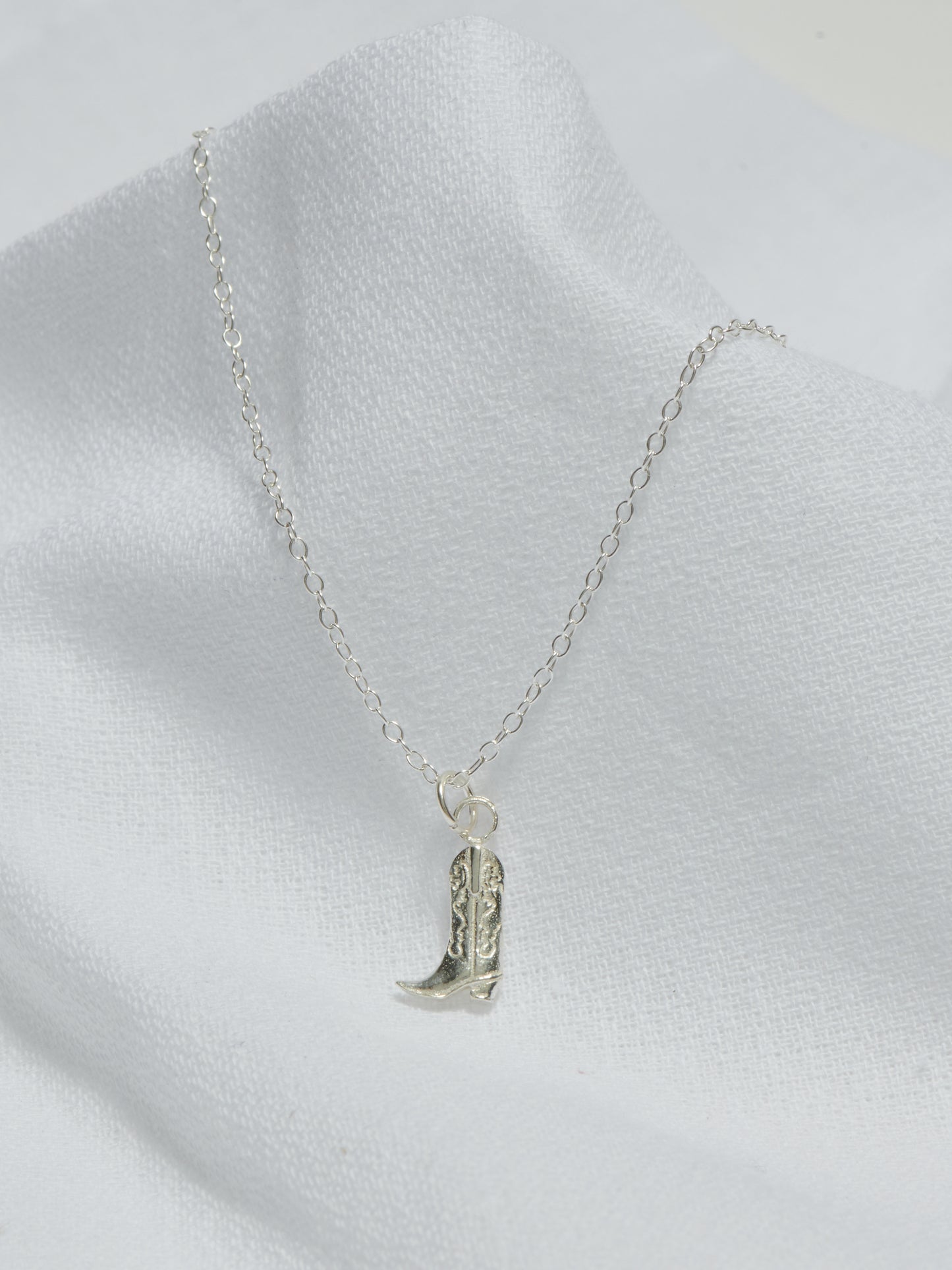 Gold or Silver Cowboy Boot Necklace