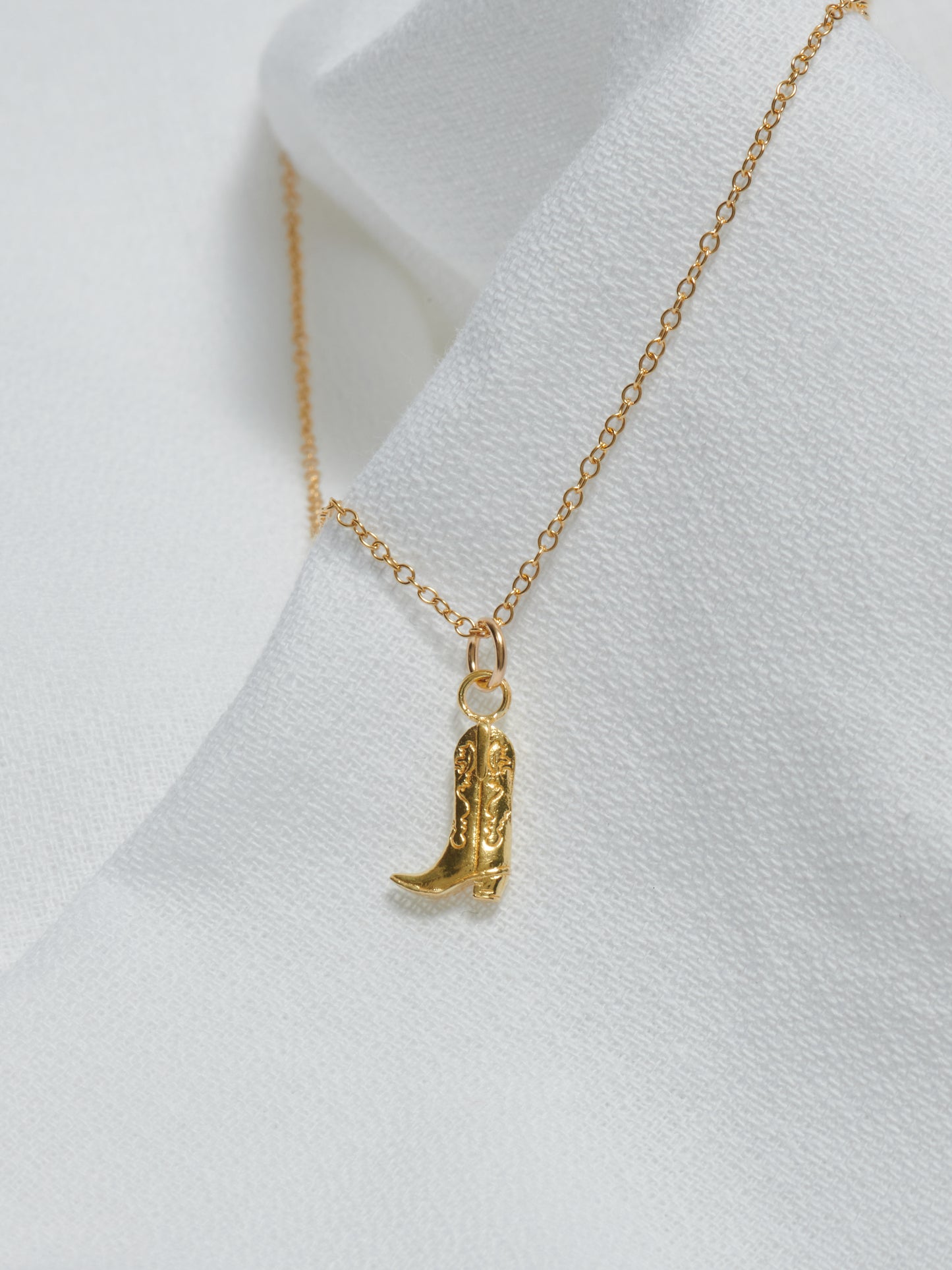 Gold or Silver Cowboy Boot Necklace