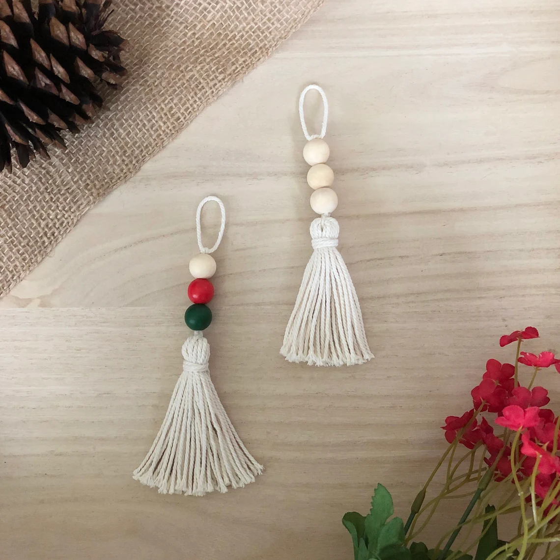 Macramé Tassel Christmas Ornament