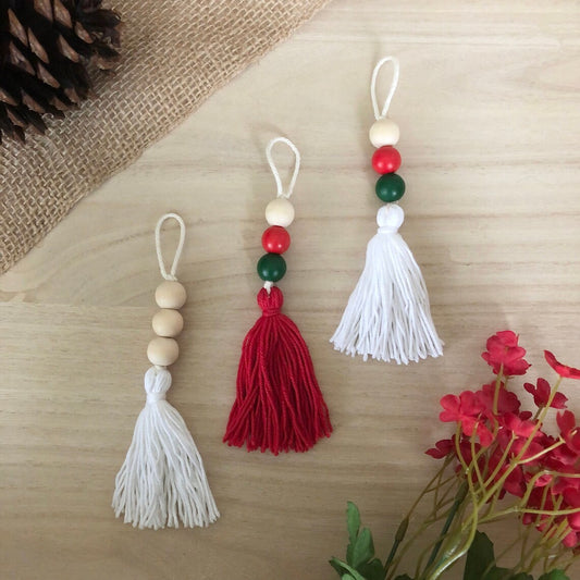 Cotton Tassel Christmas Ornaments