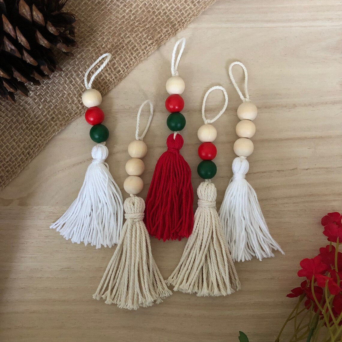 Macramé Tassel Christmas Ornament