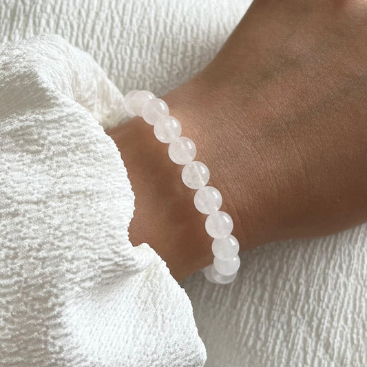 White Jade Stretch Bracelet